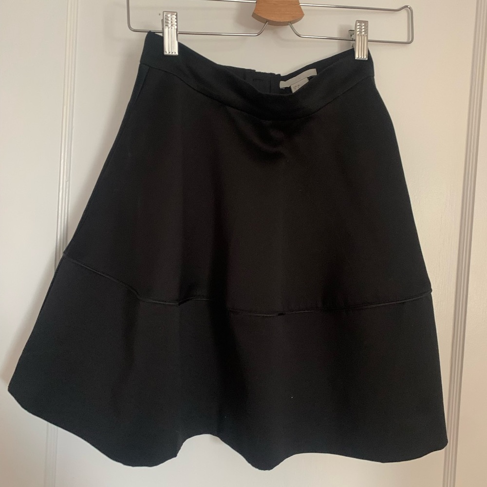 Black high waist A line skirt